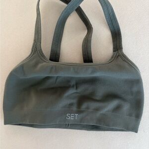 SET Active sage green sports bra size small